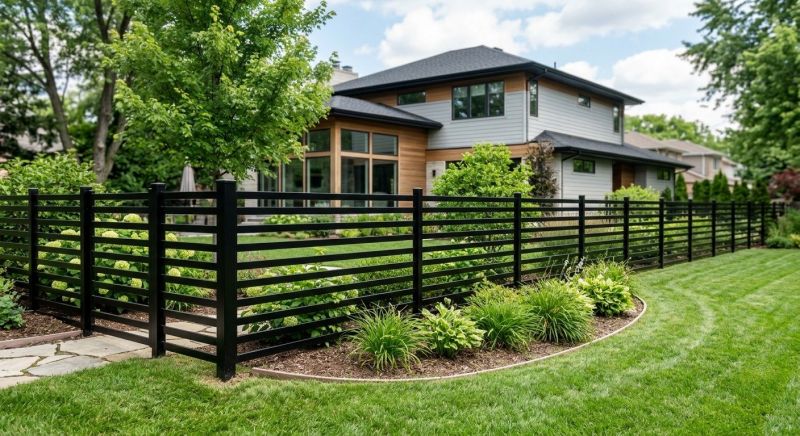 Black Metal Fence Installation in Alpharetta, GA