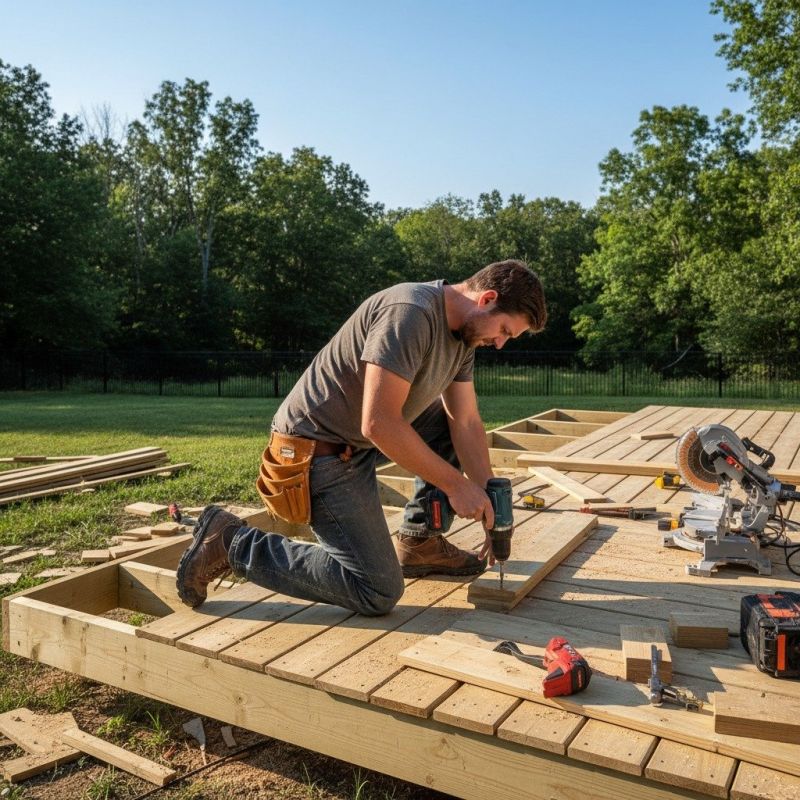 Ground Level Deck Construction