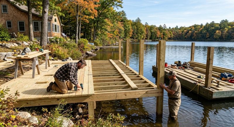 Pond Dock Installation in Olathe, KS